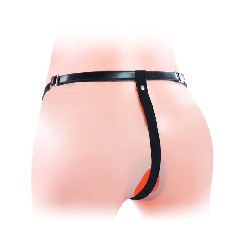 Фаллопротез с вибрацией LoveToy Vibrating Unisex Hollow Strap On, 19 см