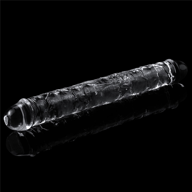 Двухсторонний прозрачный фаллоимитатор LoveToy Flawless Clear Double dildo 12''