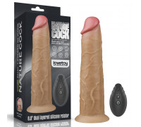 Фаллоимитатор-ротатор LoveToy 8.0'' Dual Layered Platinum Silicone Rotator