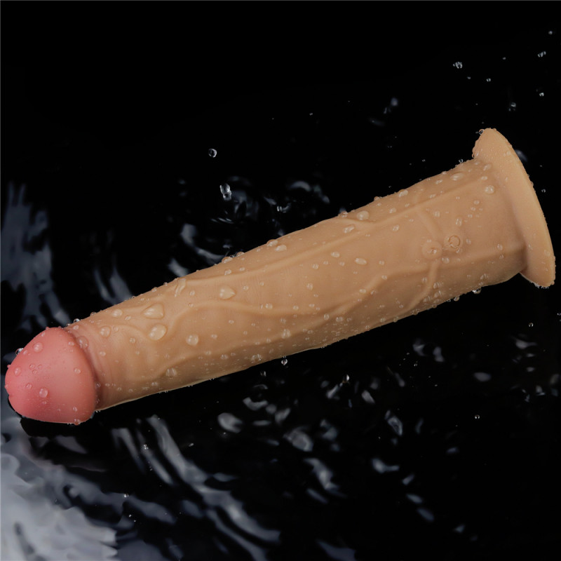 Фаллоимитатор-ротатор LoveToy 9.0'' Dual Layered Platinum Silicone Rotator