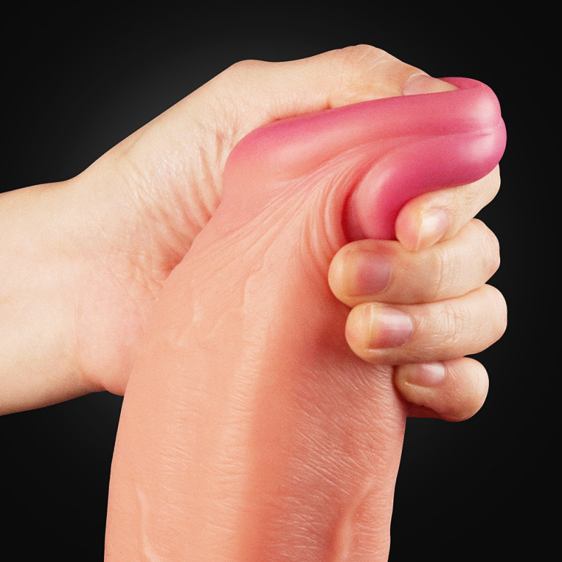 Фаллоимитатор гигант LoveToy 12" Dual Layered Platinum Silicone Cock