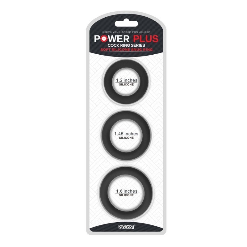 Набор эрекционных колец LoveToy Power Plus Soft Silicone Snug Ring