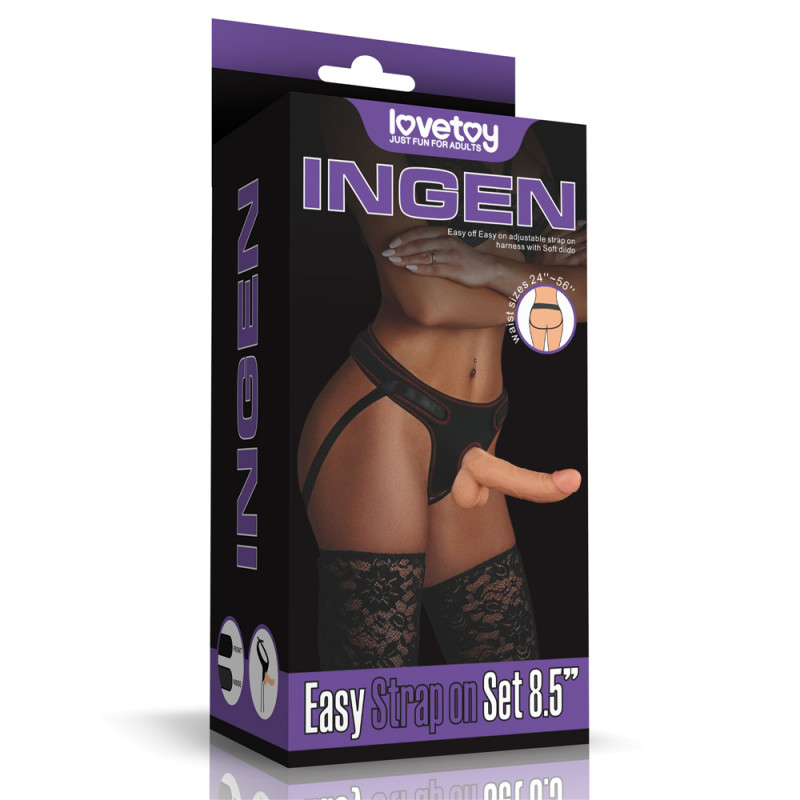 Реалистичный страпон с трусиками LoveToy Easy Strapon Set 8.5, 18 см