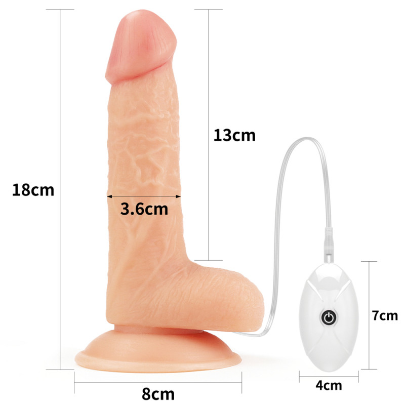 Реалистичный вибро-страпон с трусиками LoveToy Vibrating Easy Strapon Set 7.0, 13 см