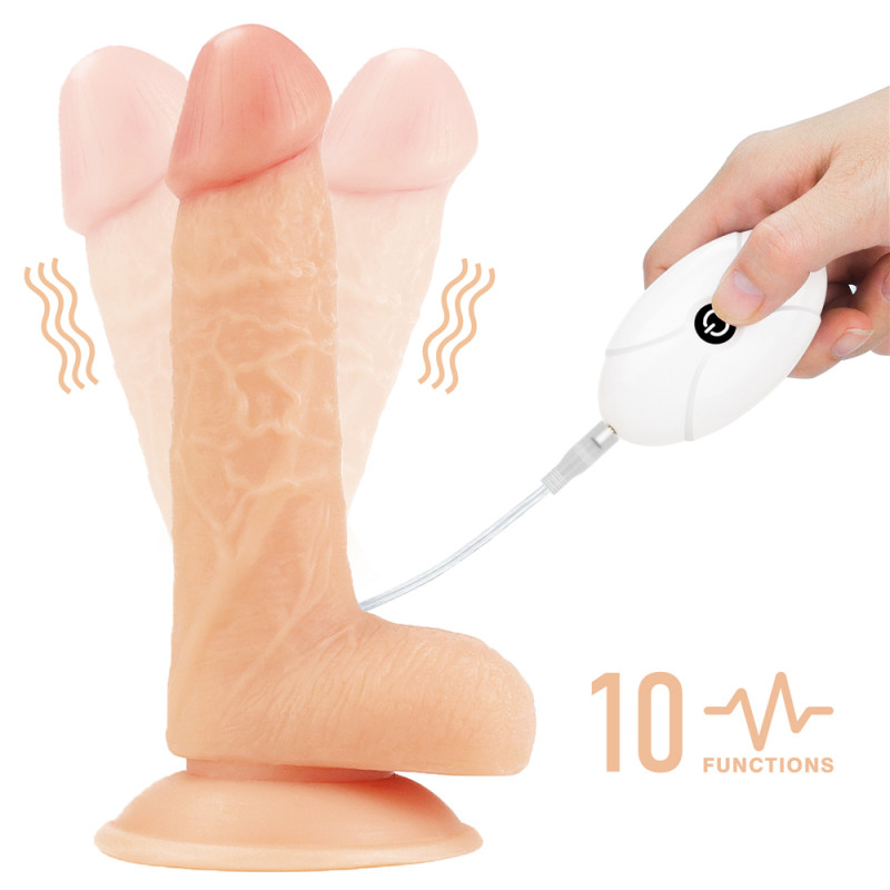 Реалистичный вибро-страпон с трусиками LoveToy Vibrating Easy Strapon Set 7.0, 13 см