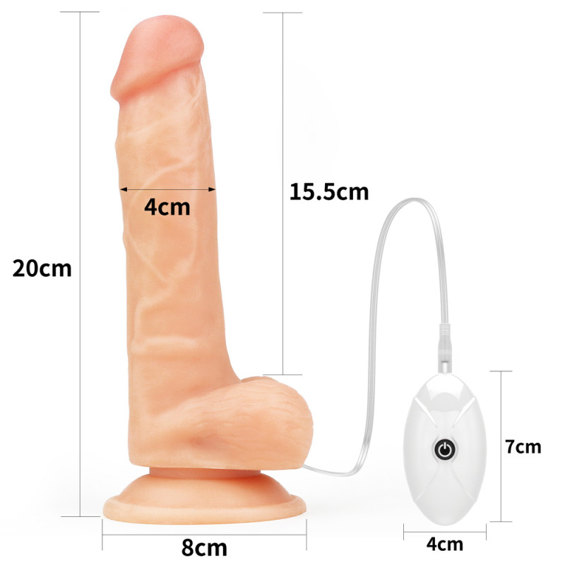 Реалистичный вибро-страпон с трусиками LoveToy Vibrating Easy Strapon Set 7.5, 15,5 см