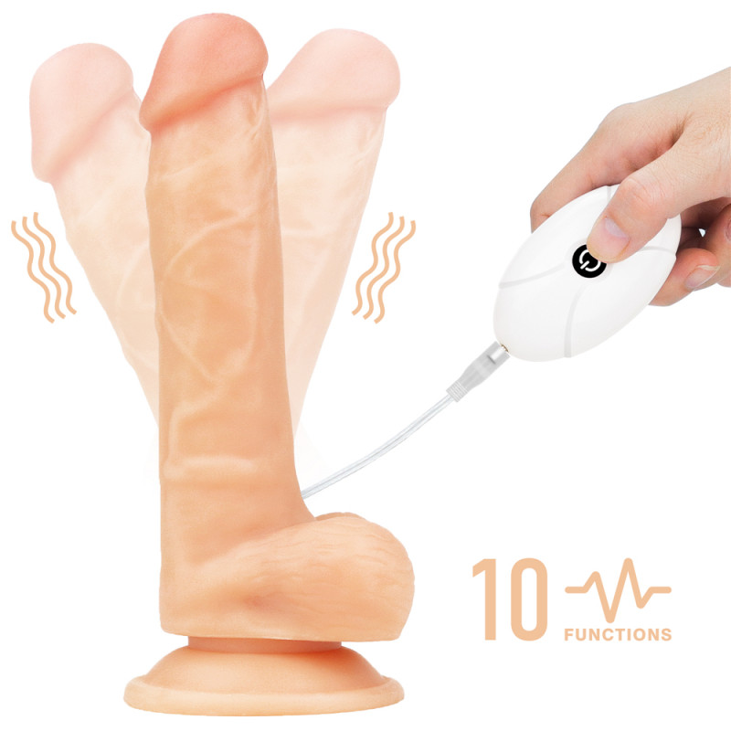 Реалистичный вибро-страпон с трусиками LoveToy Vibrating Easy Strapon Set 7.5, 15,5 см