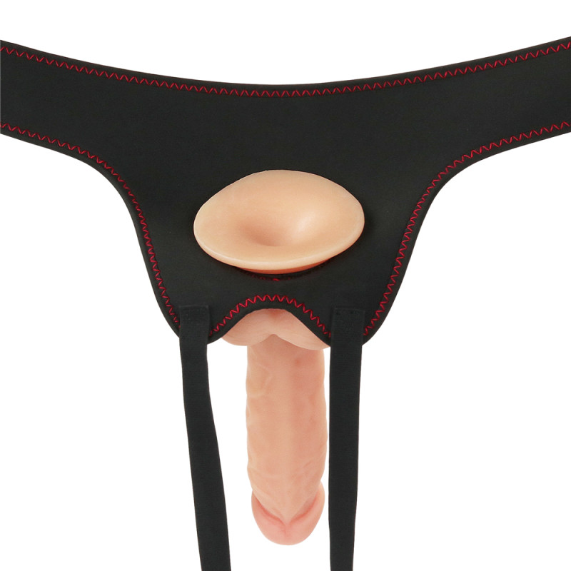 Реалистичный вибро-страпон с трусиками LoveToy Vibrating Easy Strapon Set 7.5, 15,5 см