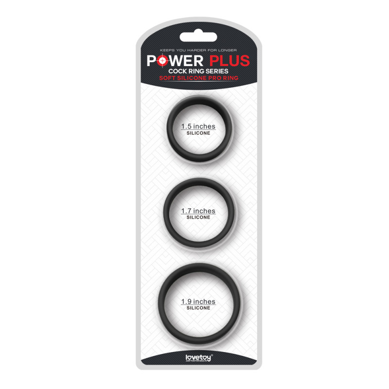 Набор эрекционных колец LoveToy Power Plus Soft Silicone Pro Ring