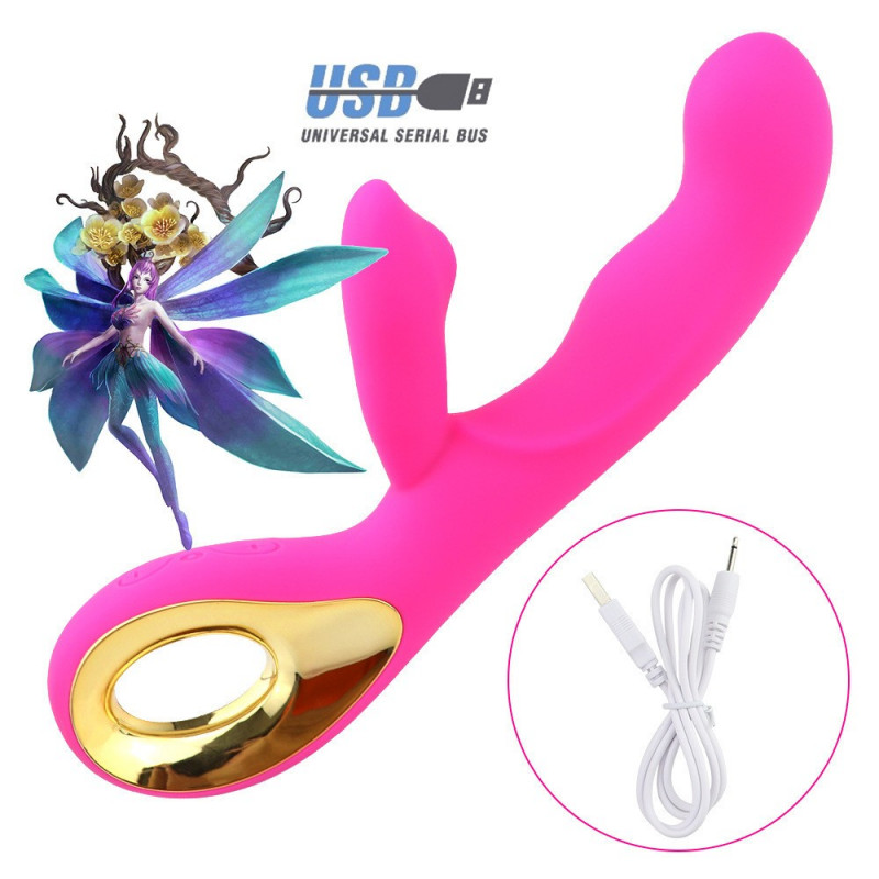 Вибратор кролик с двумя моторами MS TOYS Pink