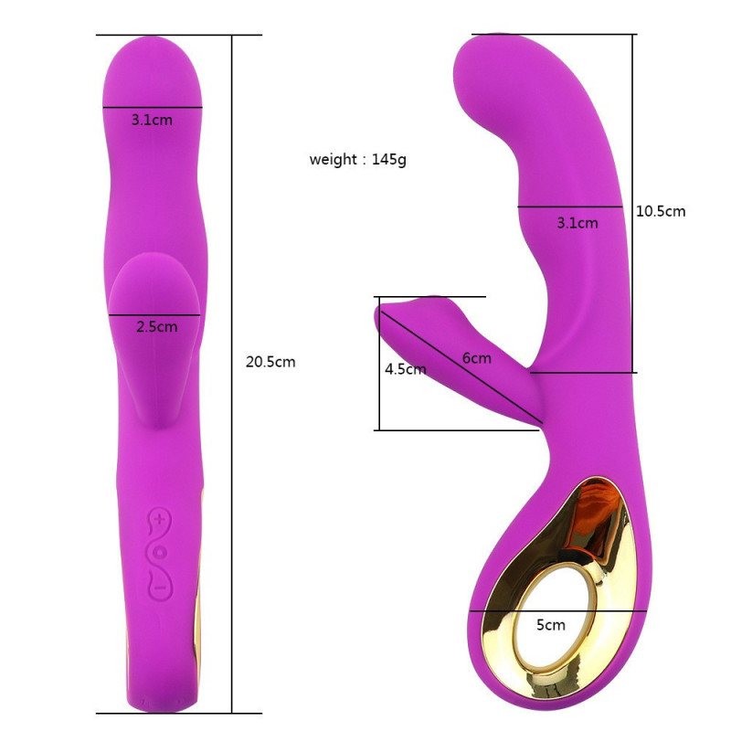 Вибратор кролик с двумя моторами MS TOYS Pink