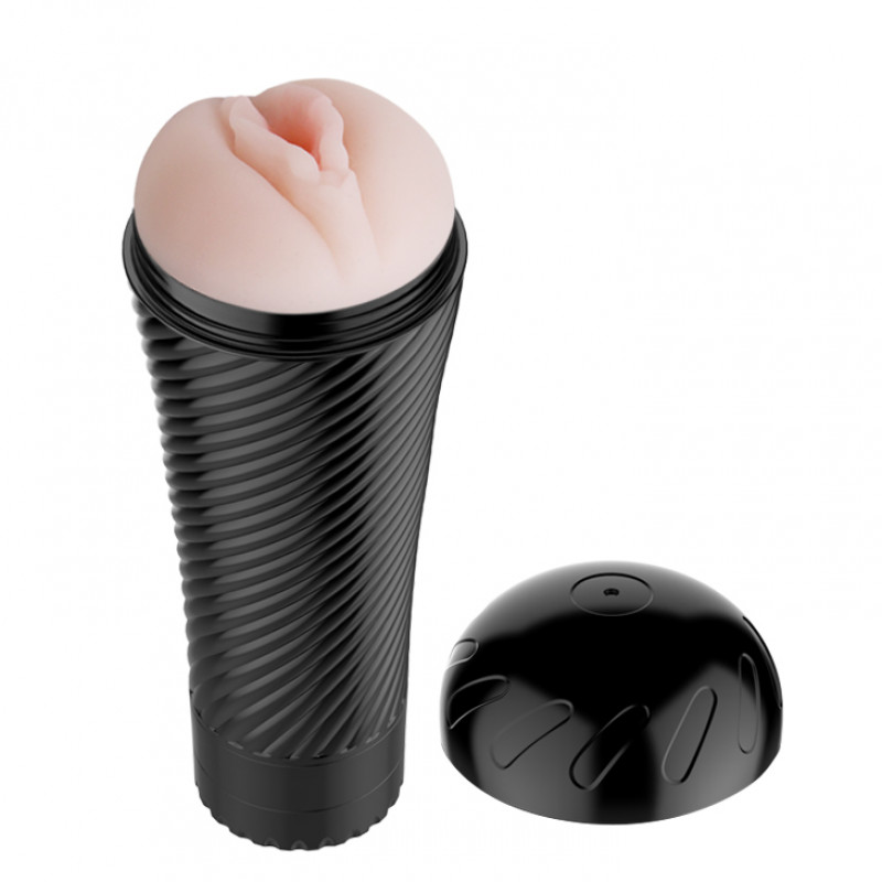 Мастурабатор вагина в тубе с вибрацией Pink Pussy