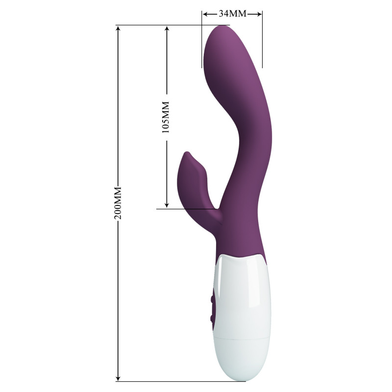 Бархатистый вибратор Brighty Purple, 30 режимов