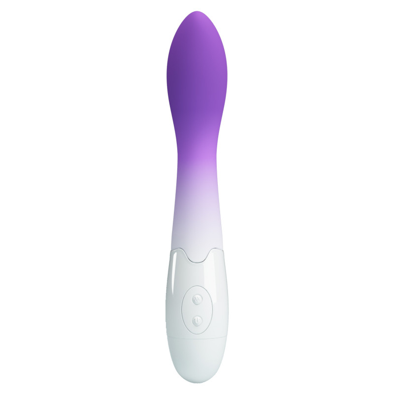 Бархатистый вибратор Bishop Purple White, 30 режимов