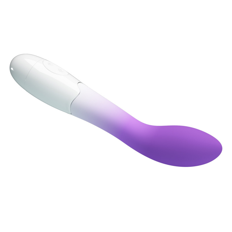 Бархатистый вибратор Bishop Purple White, 30 режимов