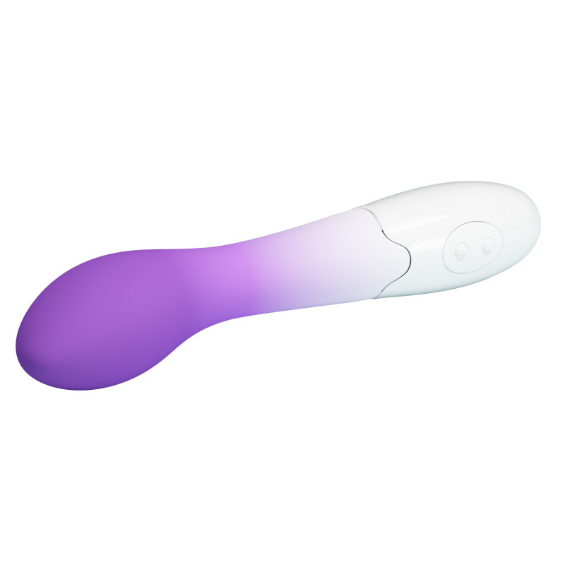 Бархатистый вибратор Bishop Purple White, 30 режимов