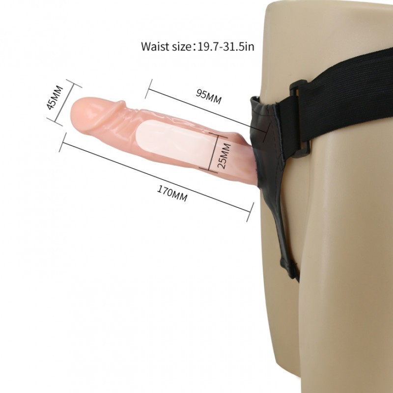 Фаллопротез с вибрацией Jessica Strap ON, 17 см