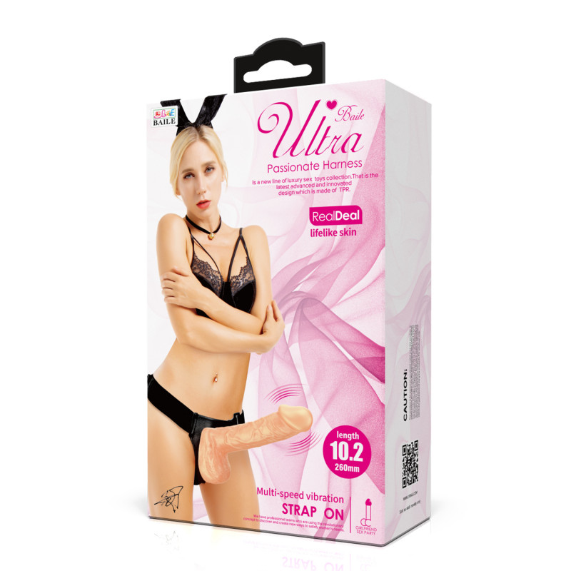 Страпон-гигант Ultra Harness Real Skin, 22 см