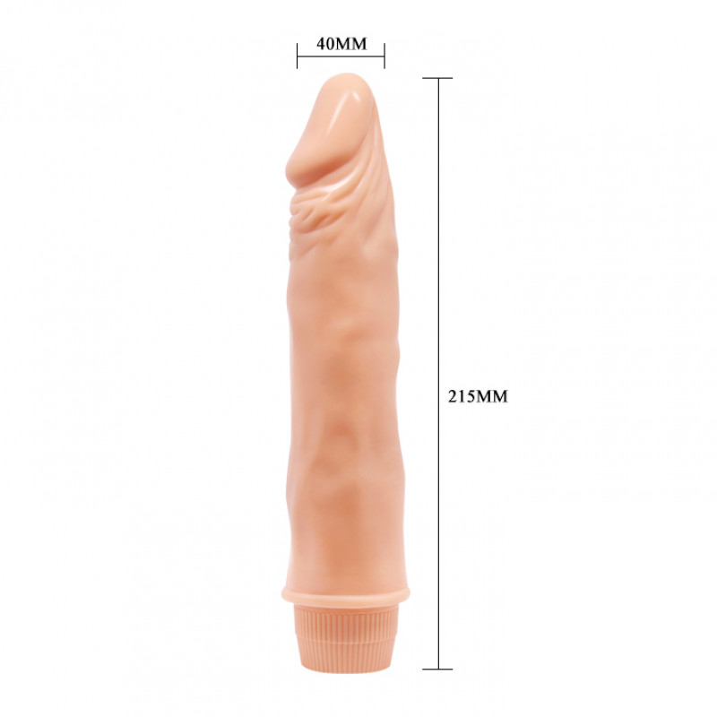 Реалистичный вибратор DWARF Soft Skin Vibrating, 21 см