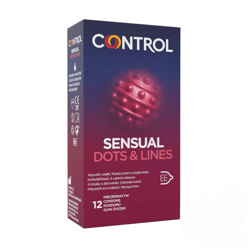 Презервативы точки ребра Control Sensual Dots & Lines, 12 шт