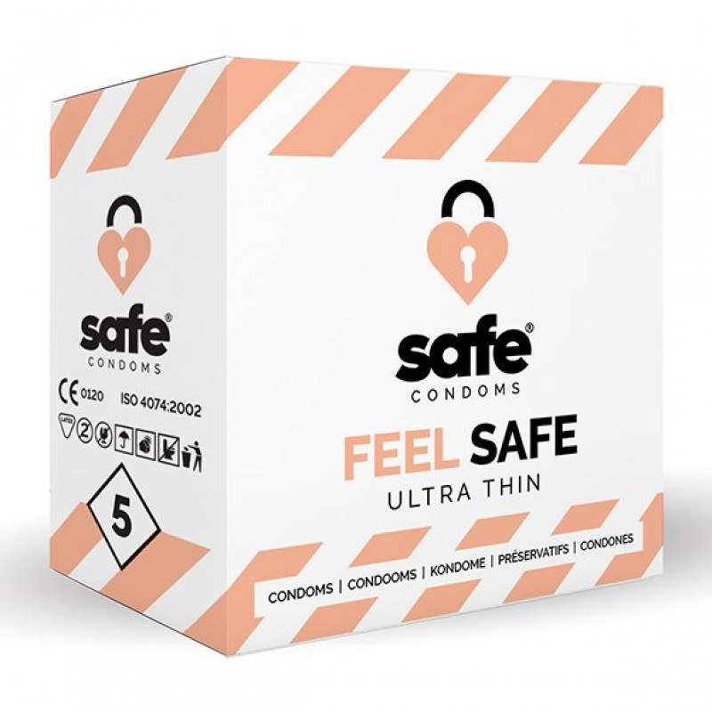 Презервативы ультратонкие SAFE - Condoms Feel Safe Ultra Thin, 5 шт