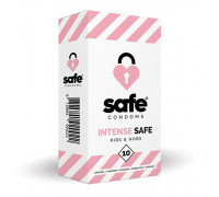 Презервативы точки и ребра SAFE - Condoms Intense Safe Ribs & Nobs, 10 шт
