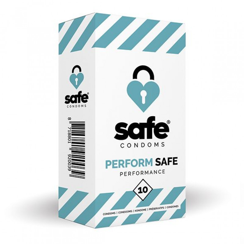 Презервативы продлевающие SAFE - Condoms Perform Safe Performance, 10 шт