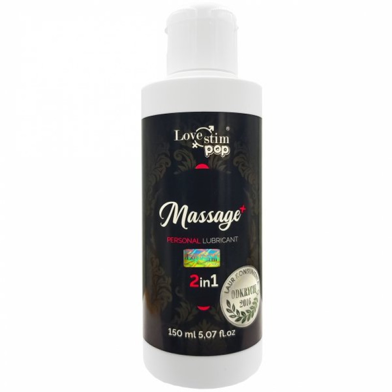 Расслабляющий и слегка согревающий массажный гель и смазка 2 в 1 Love Stim POP MASSAGE, 150 мл