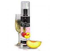 Массажное гель-масло с ароматом персика и игристого вина PEACH & SPARKLING WINE MASSAGE OIL, 50 мл