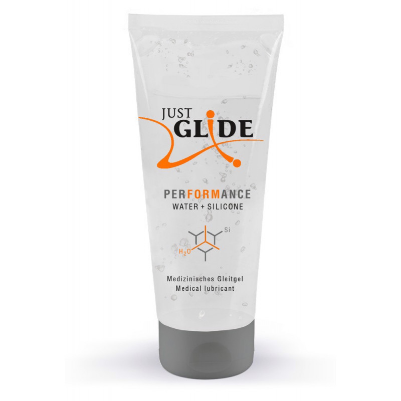 Гель-смазка на водно-силиконовой основе Just Glide Performance, 200 мл