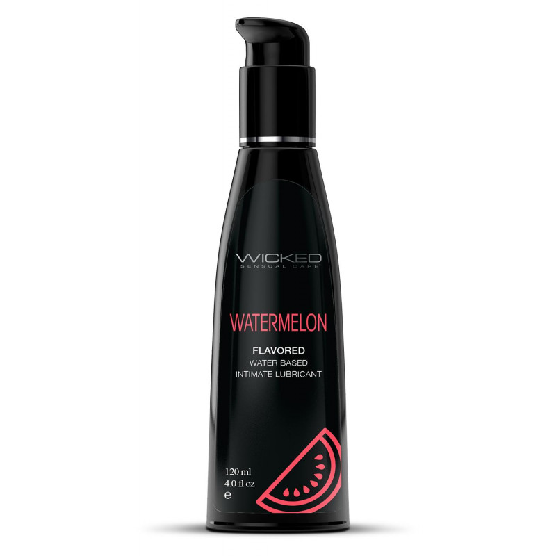 Гель-смазка на водной основе со вкусом арбуза WICKED AQUA WATERMELON FLAVORED LUBRICANT, 120 мл