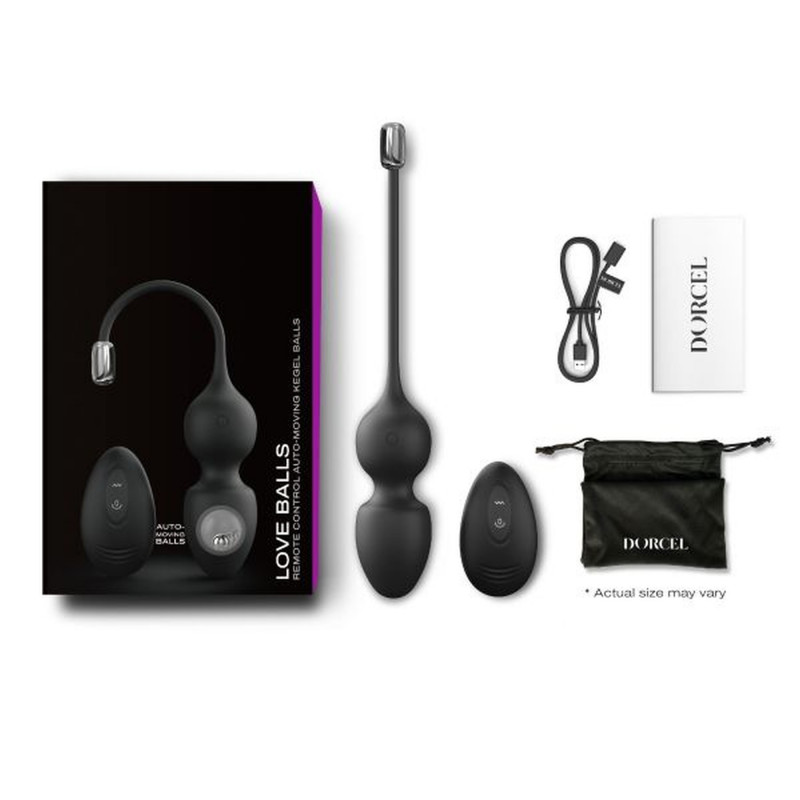 Вагинальные шарики с вибрацией с пультом ДУ DORCEL LOVE BALLS BLACK
