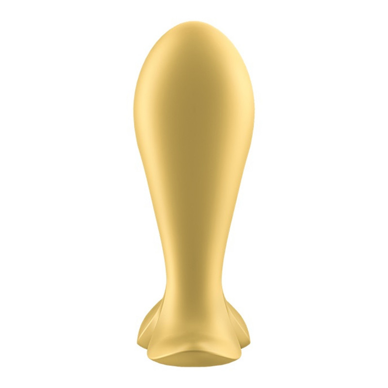 Анальная пробка с вибрацией управление со смартфона, желтая Satisfyer Intensity Plug gold