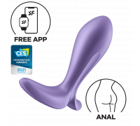 Анальная пробка с вибрацией управление со смартфона, фиолетовая Satisfyer Intensity Plug purple