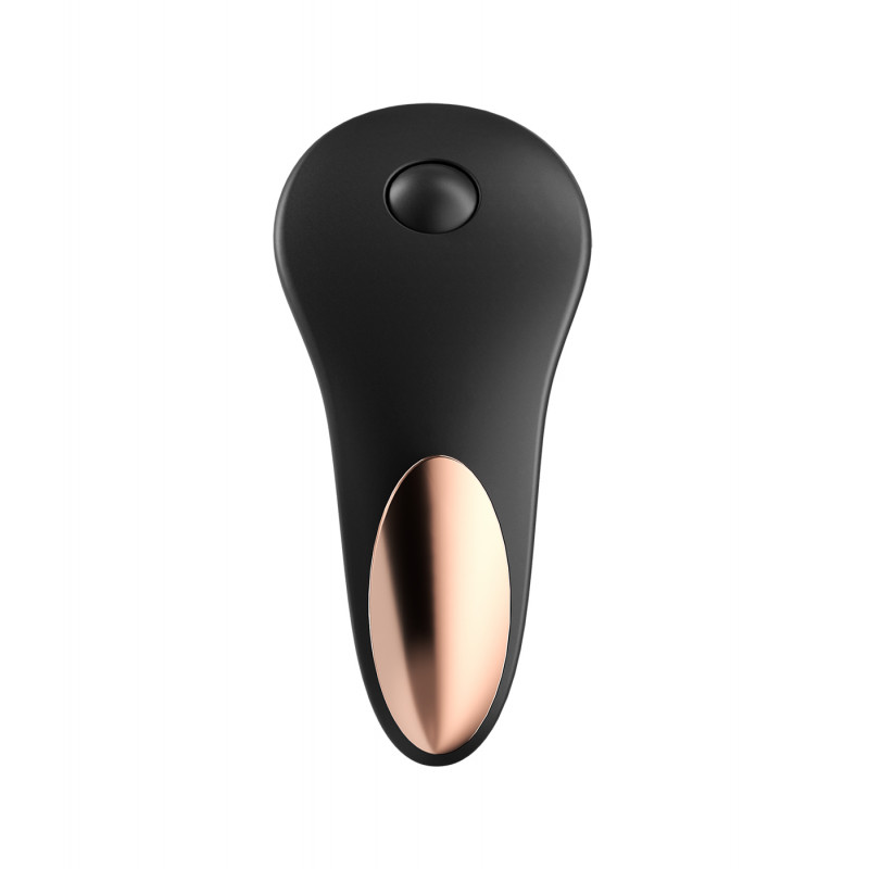 Вибро-вкладка в трусики управление со смартфона + пуль ДУ, черный Satisfyer Little Secret Black