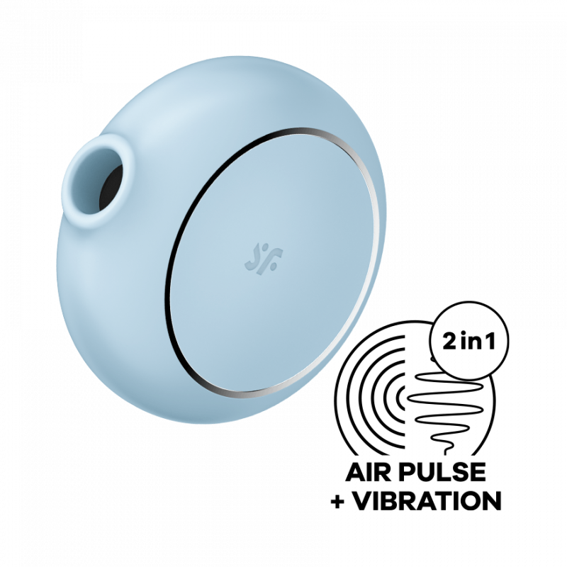 Вакуумный стимулятор клитора с вибрацией, голубой Satisfyer Pro To Go 3 blue