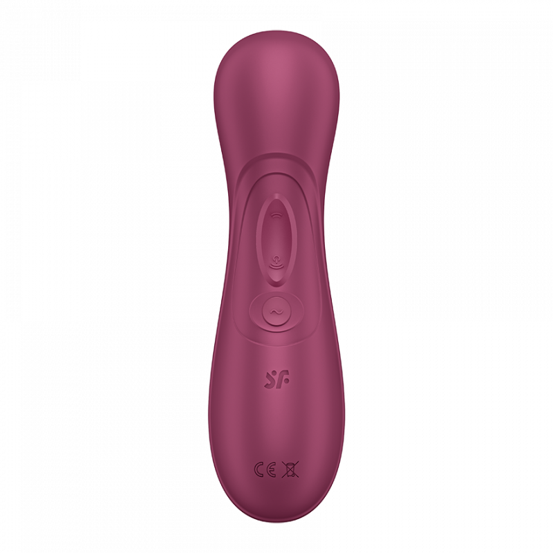 Вакуумный стимулятор красный Satisfyer Pro 2 Generation 3 with Liquid Air wine red