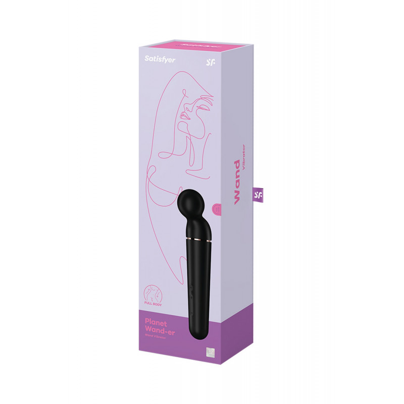 Вибромассажер Satisfyer Planet Wand-er black-rosegold, черный