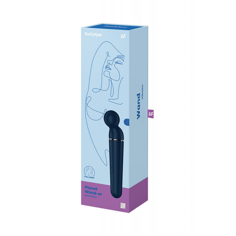 Вибромассажер Satisfyer Planet Wand-er blue-rosegold, синий