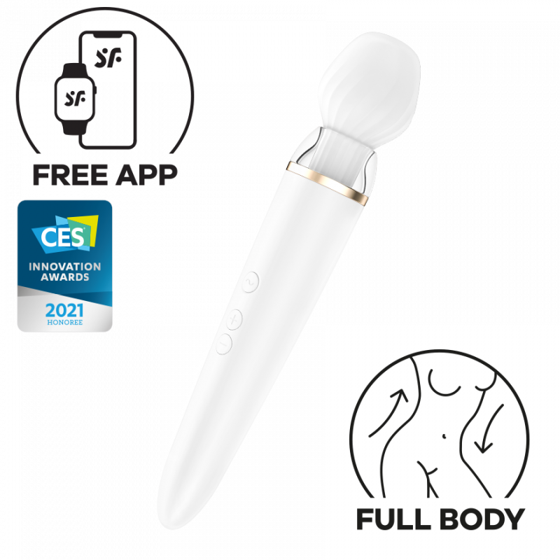 Вибро-массажер, белый Satisfyer Double Wand-er white