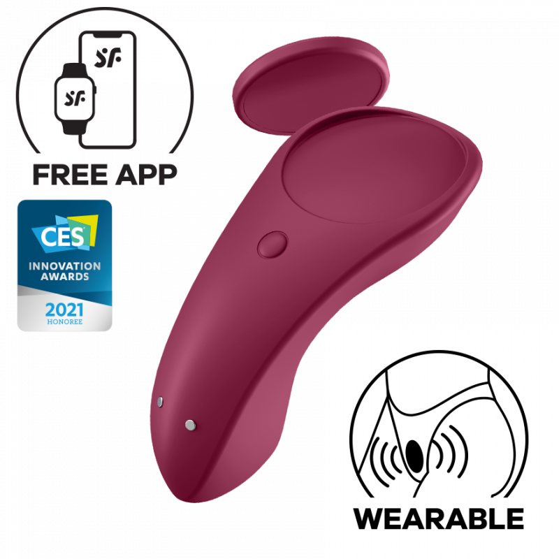 Вибро-вкладка в трусики, красная Satisfyer Little Secret Black