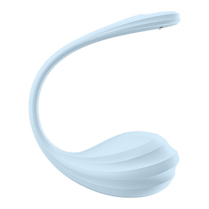 Вибро-яйцо управление со смартфона Satisfyer Smooth Petal light blue