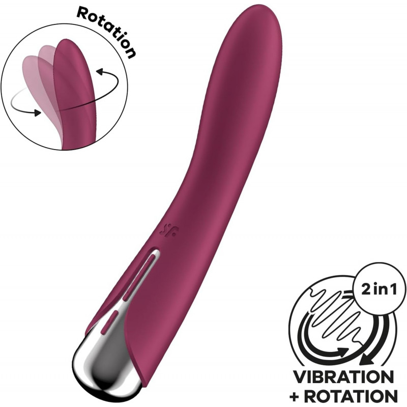 Вибратор для стимуляции точки G c ротацией, синий Satisfyer Satisfyer Spinning Vibe 1 Red