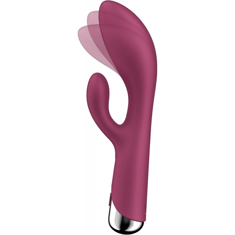Вибратор для стимуляции точки G c ротацией, бордовый Satisfyer Spinning Rabbit 1 Red
