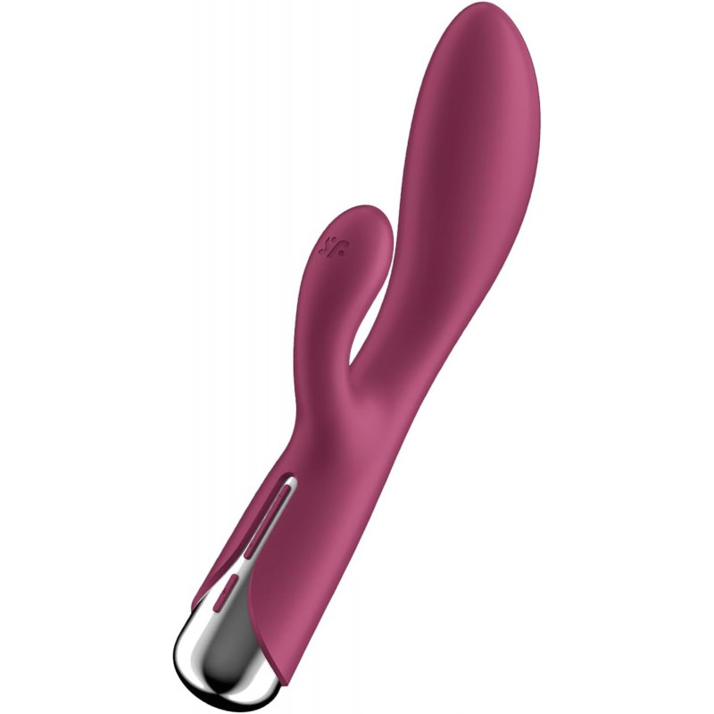 Вибратор для стимуляции точки G c ротацией, бордовый Satisfyer Spinning Rabbit 1 Red