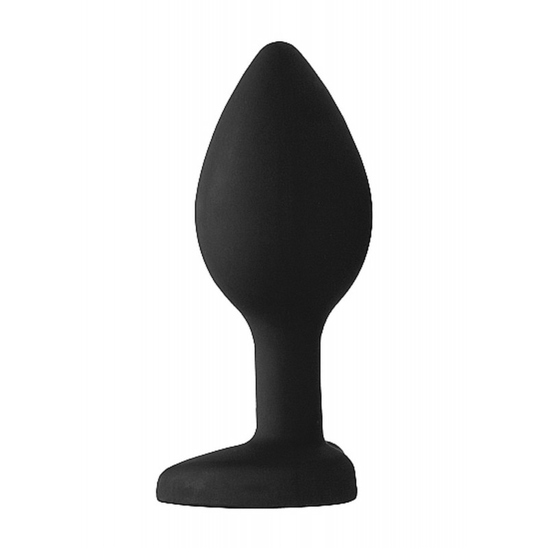 Анальная пробка силиконовая Diamond Heart Butt Plug - Regular - Black