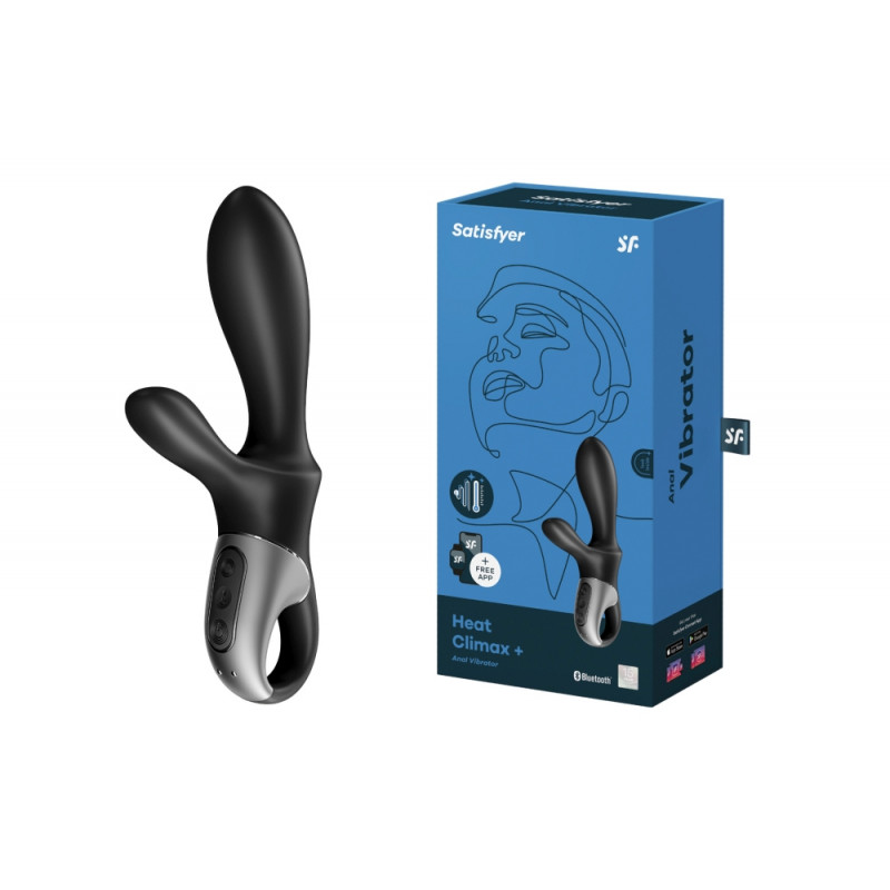 Вибратор анальный с нагревом и стимулятором промежности Satisfyer Heat Climax + Connect App