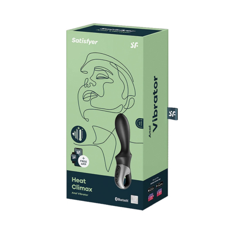 Вибратор анальный с нагревом Satisfyer Heat Climax Connect App Black