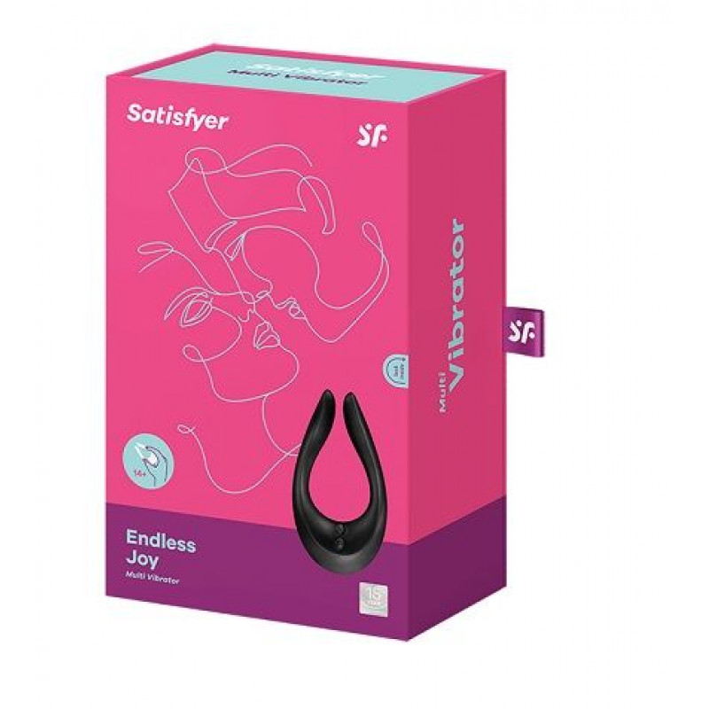 Универсальный вибромассажер для пар, черный Satisfyer Endless Joy Black