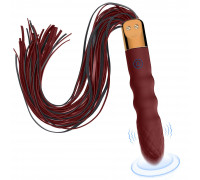 Плетка флоггер и вибратор 2 в 1 10 режимов вибрации Virbating flogger